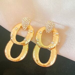 Elegant Gold and Silver Earrings